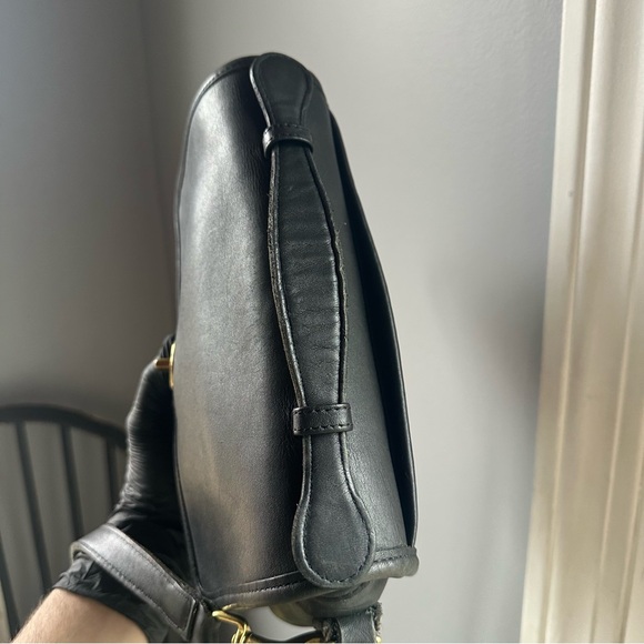 Vintage Coach Court 9870 Leather Handbag Crossbody Black - Picture 6 of 8